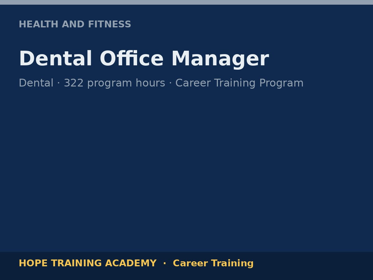 Dental Office Manager
