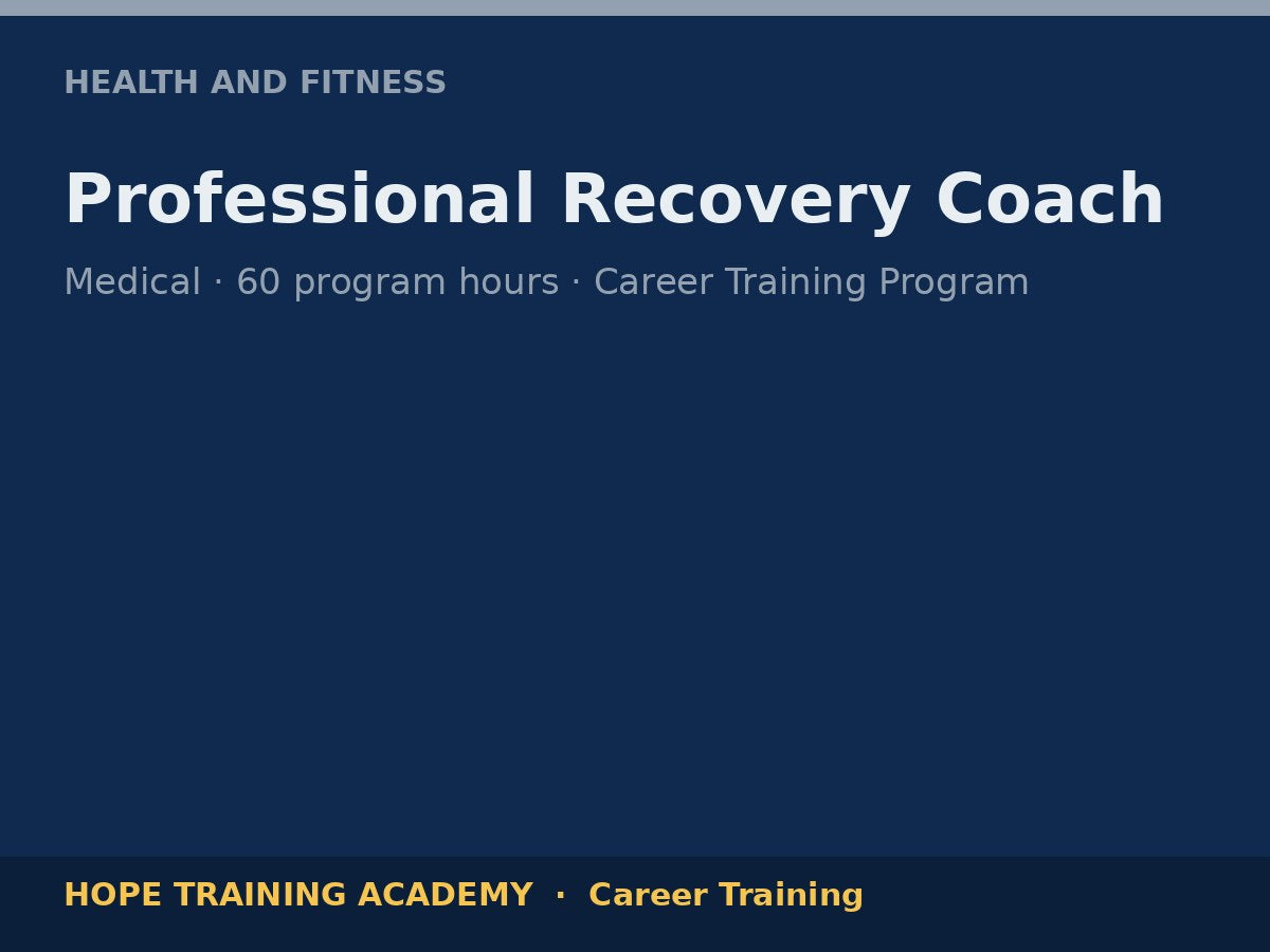Professional Recovery Coach