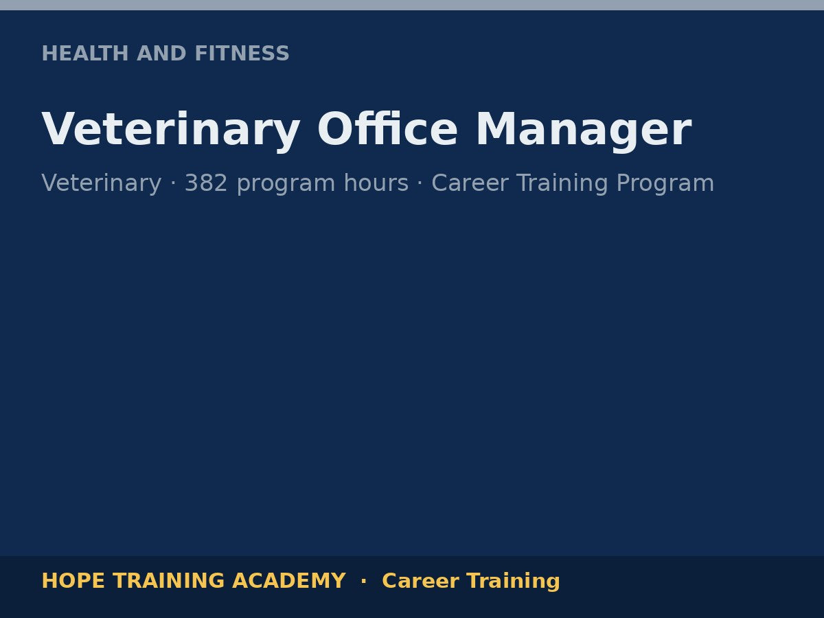 Veterinary Office Manager