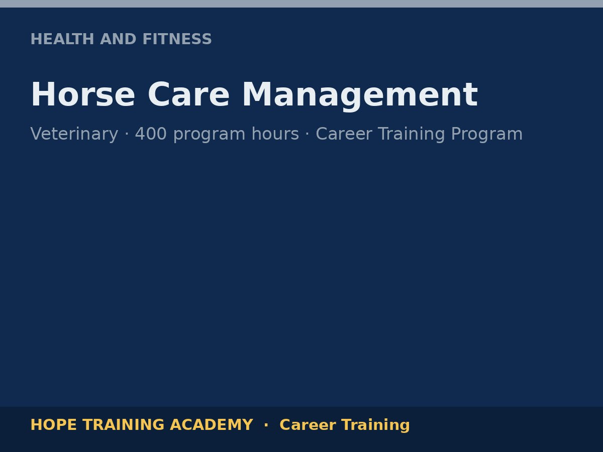 Horse Care Management
