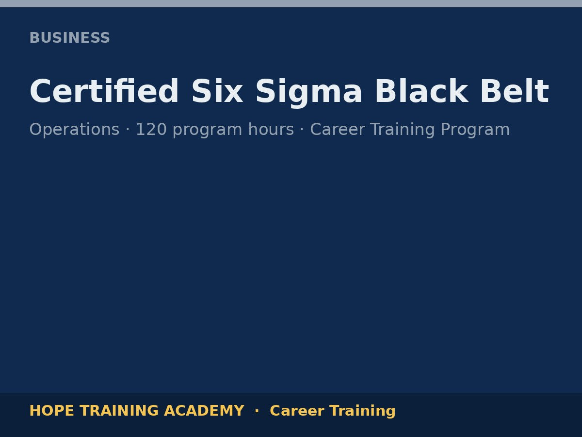 Certified Six Sigma Black Belt