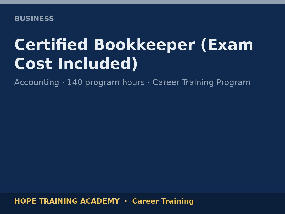 Certified Bookkeeper (Exam Cost Included)