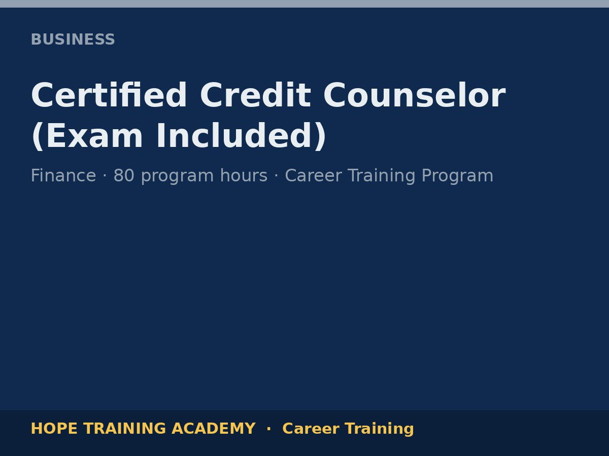 Certified Credit Counselor (Exam Included)