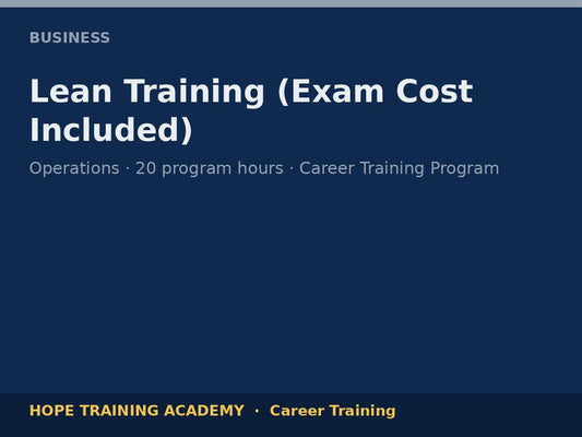 Lean Training (Exam Cost Included)