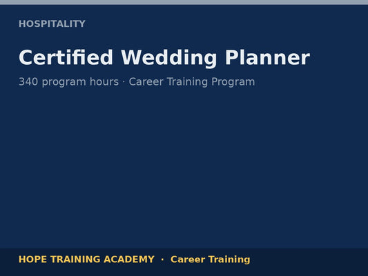 Certified Wedding Planner