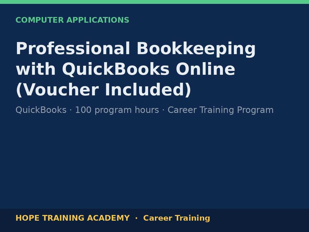 Professional Bookkeeping with QuickBooks Online (Voucher Included)