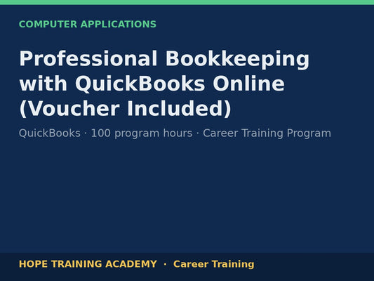Professional Bookkeeping with QuickBooks Online (Voucher Included)