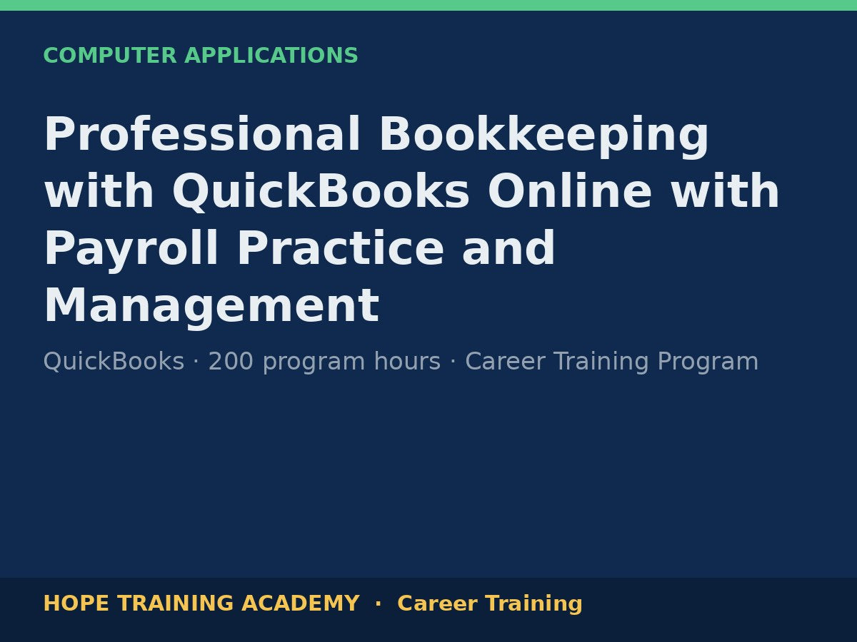 Professional Bookkeeping with QuickBooks Online with Payroll Practice and Management