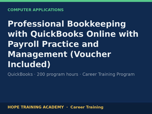 Professional Bookkeeping with QuickBooks Online with Payroll Practice and Management (Vouc