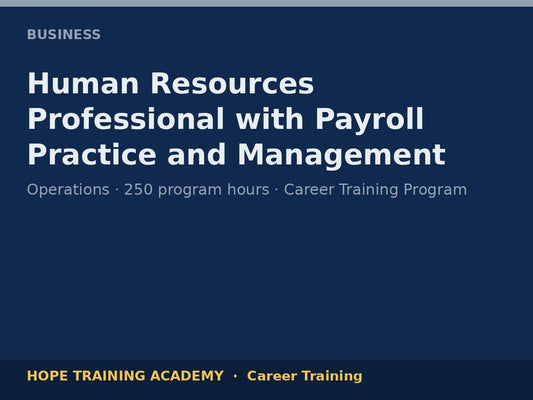 Human Resources Professional with Payroll Practice and Management