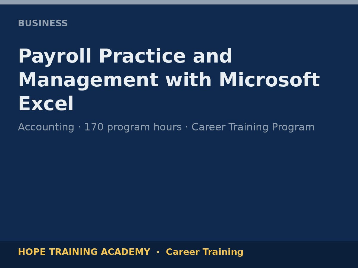 Payroll Practice and Management with Microsoft Excel