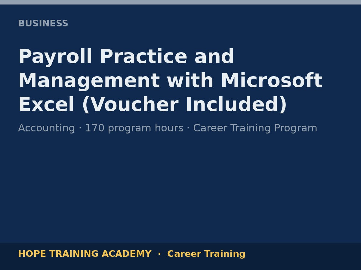 Payroll Practice and Management with Microsoft Excel (Voucher Included)