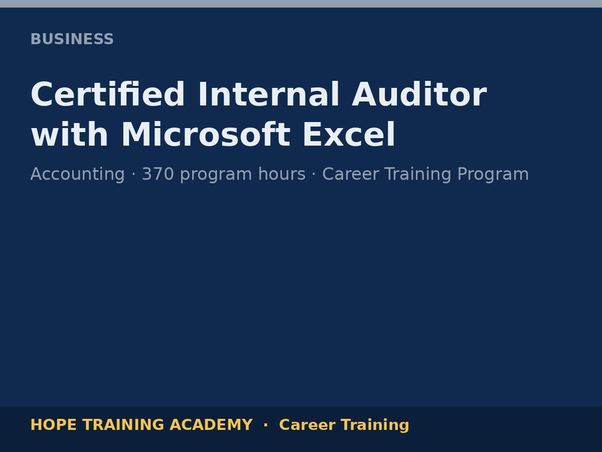 Certified Internal Auditor with Microsoft Excel