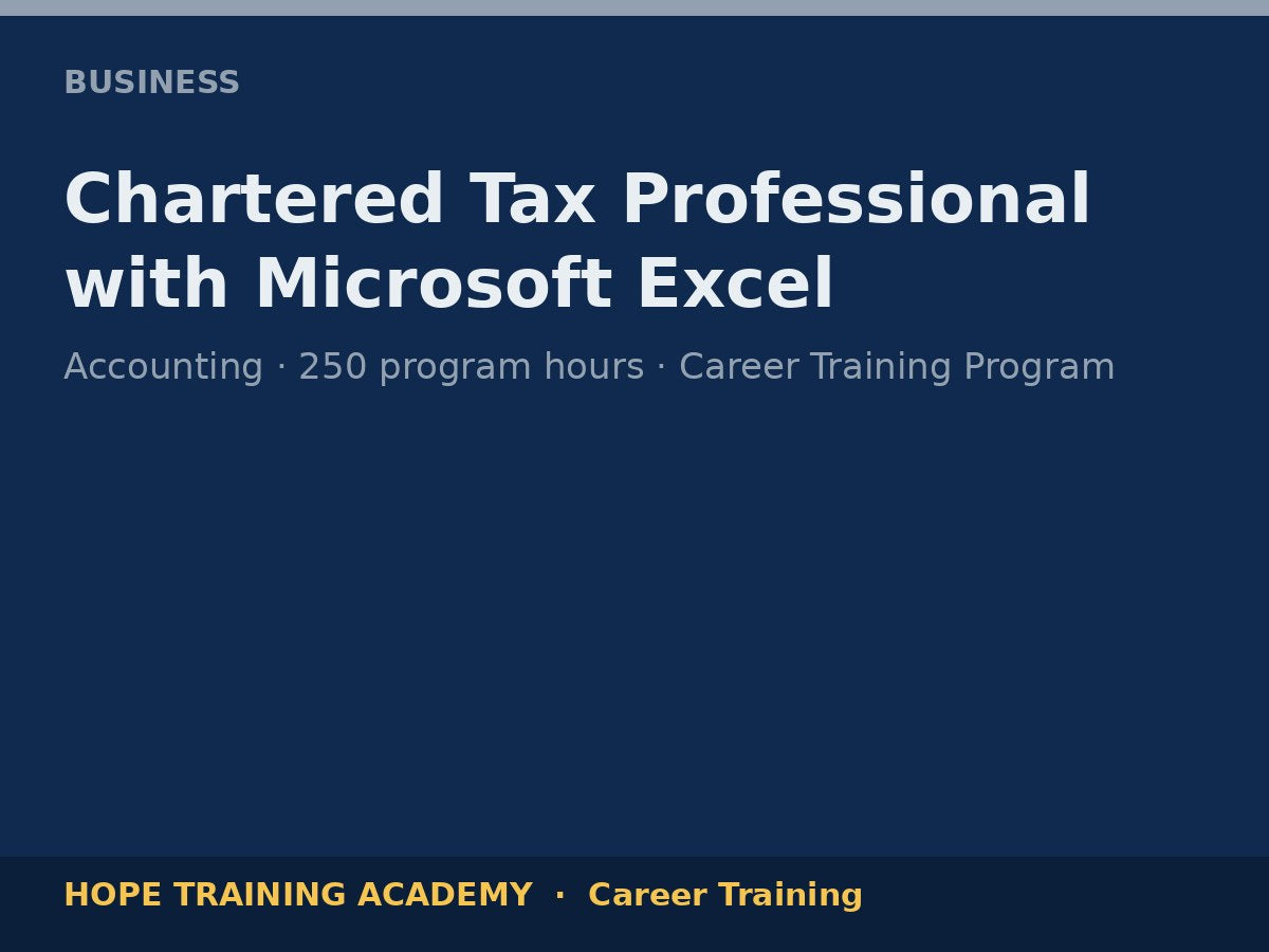 Chartered Tax Professional with Microsoft Excel