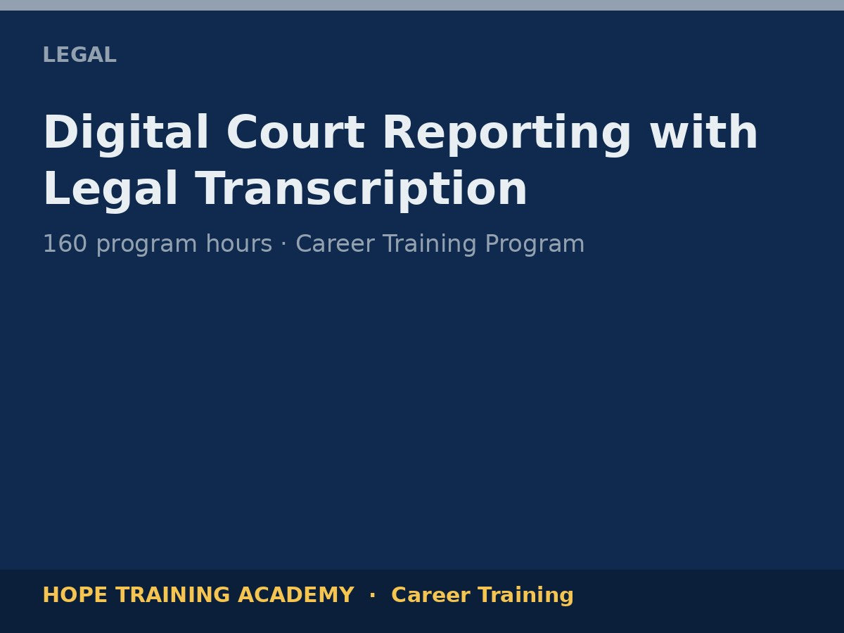 Digital Court Reporting with Legal Transcription