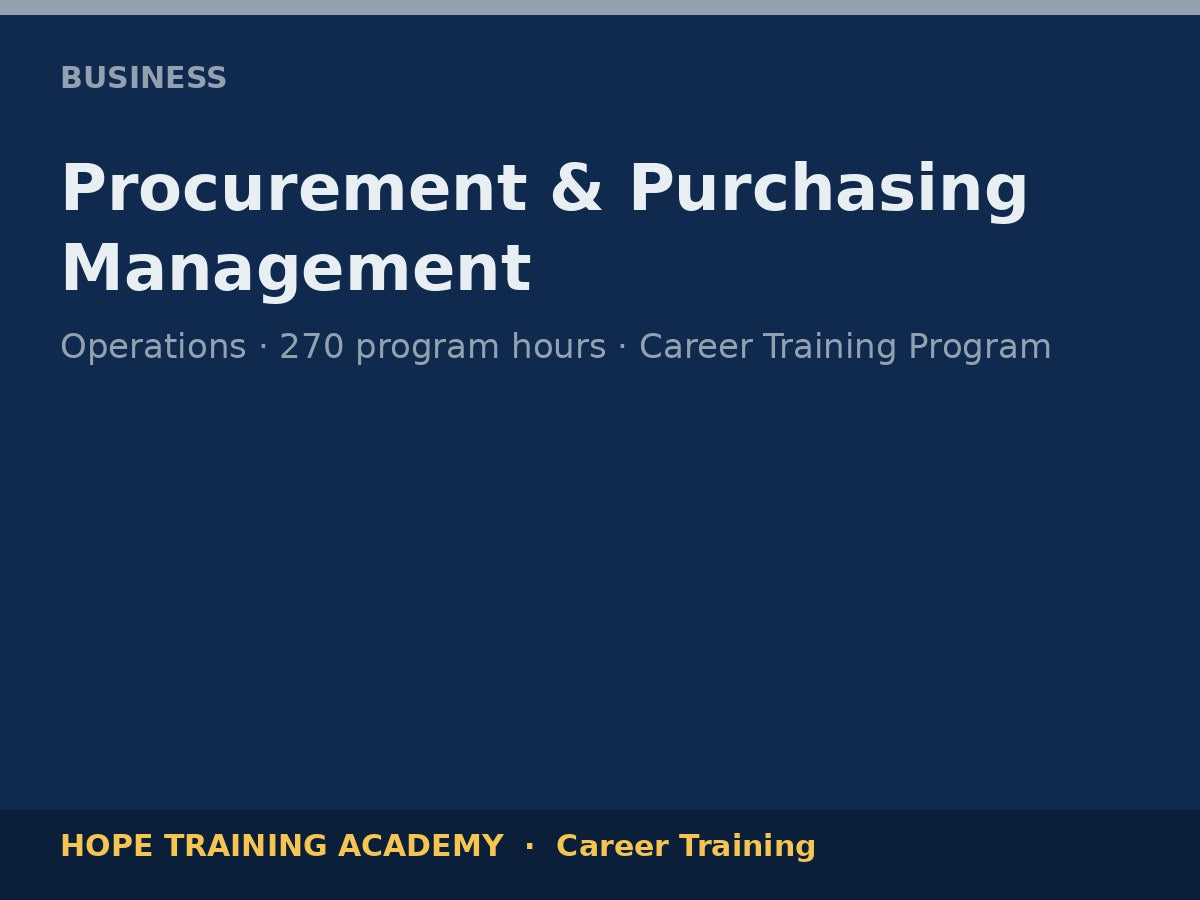 Procurement & Purchasing Management
