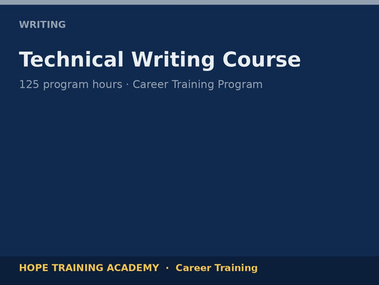 Technical Writing Course