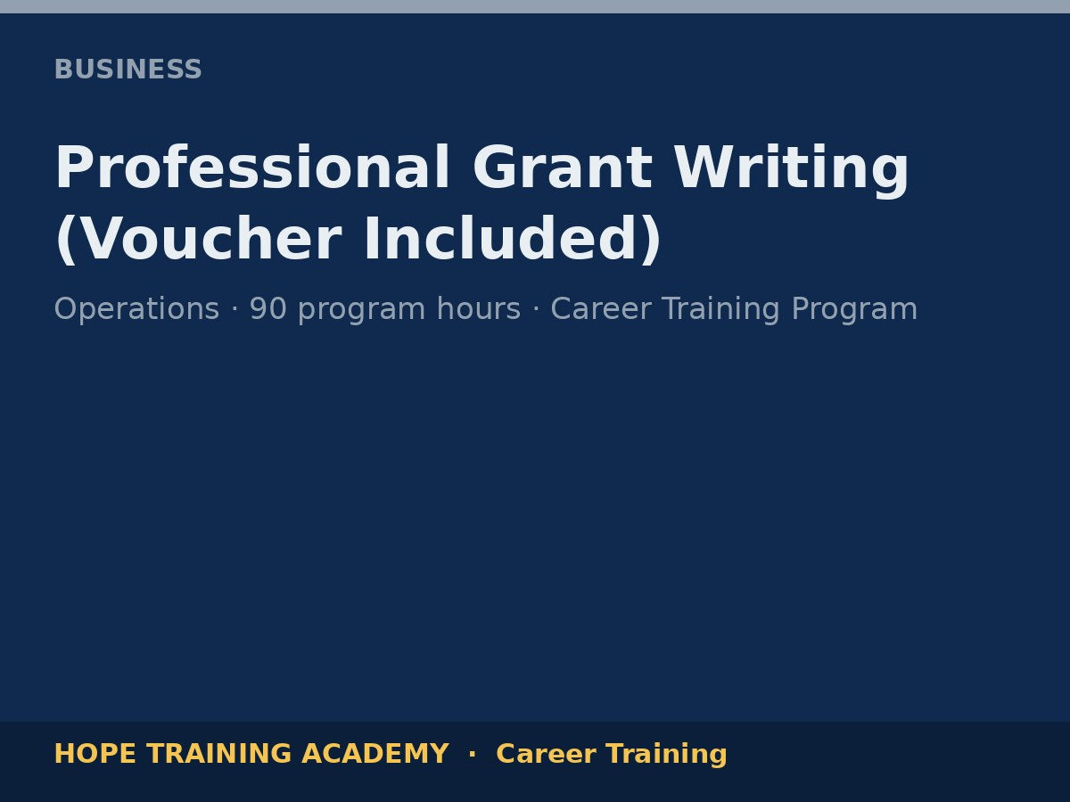Professional Grant Writing (Voucher Included)