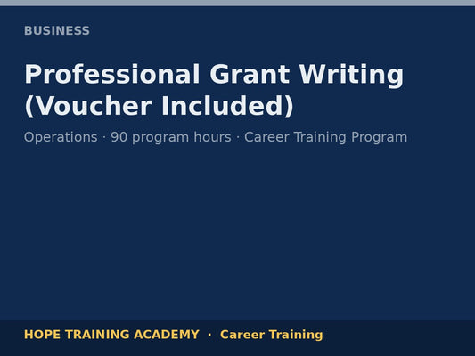 Professional Grant Writing (Voucher Included)