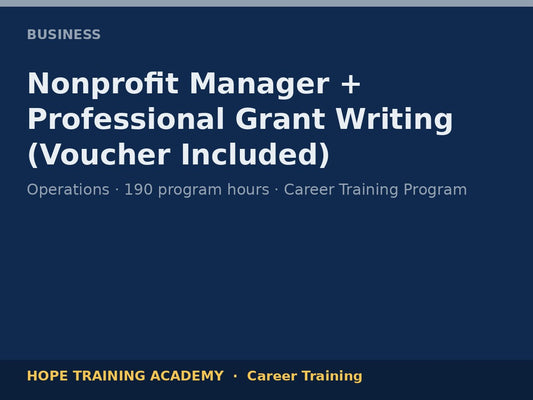 Nonprofit Manager + Professional Grant Writing (Voucher Included)