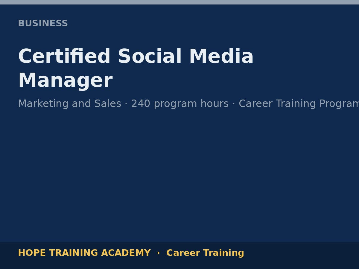 Certified Social Media Manager