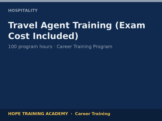 Travel Agent Training (Exam Cost Included)
