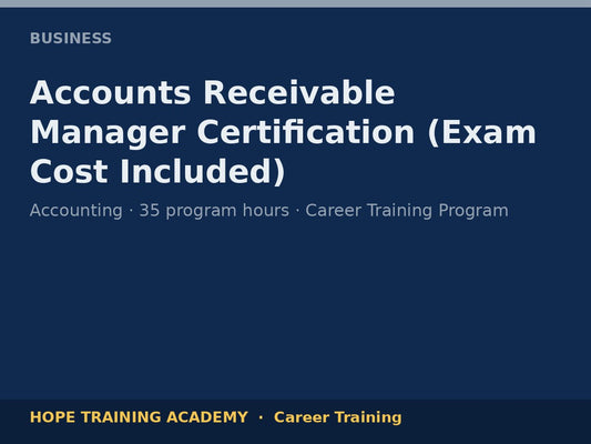 Accounts Receivable Manager Certification (Exam Cost Included)