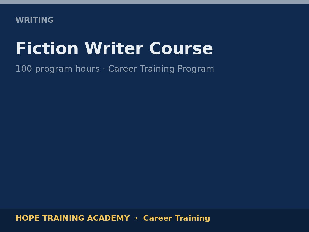 Fiction Writer Course