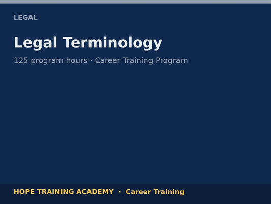 Legal Terminology