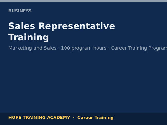 Sales Representative Training