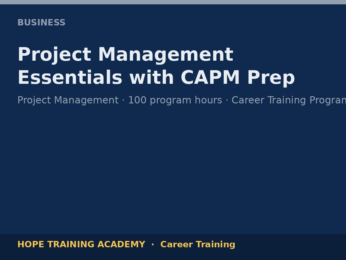 Project Management Essentials with CAPM Prep