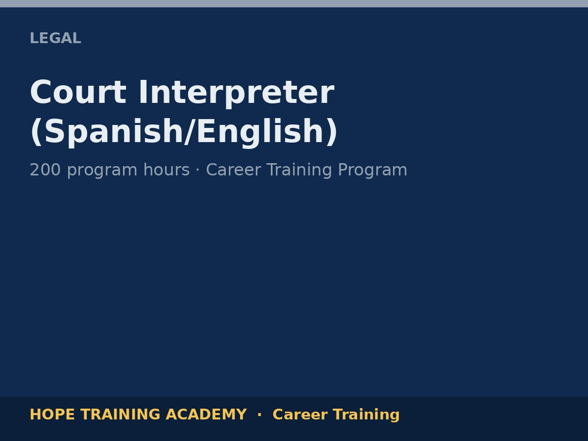 Court Interpreter (Spanish/English)