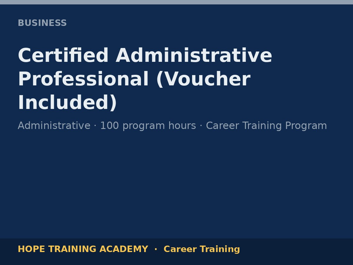 Certified Administrative Professional (Voucher Included)