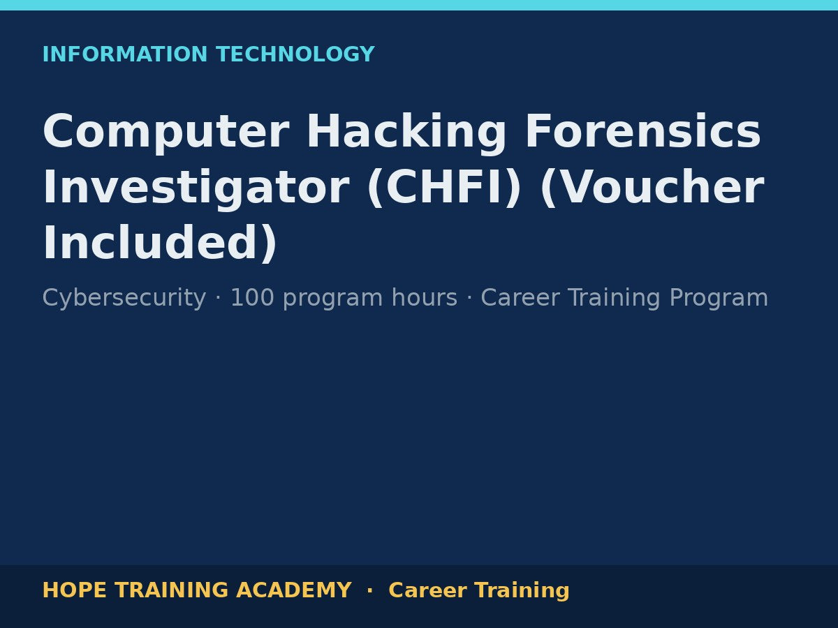 Computer Hacking Forensics Investigator (CHFI) (Voucher Included)