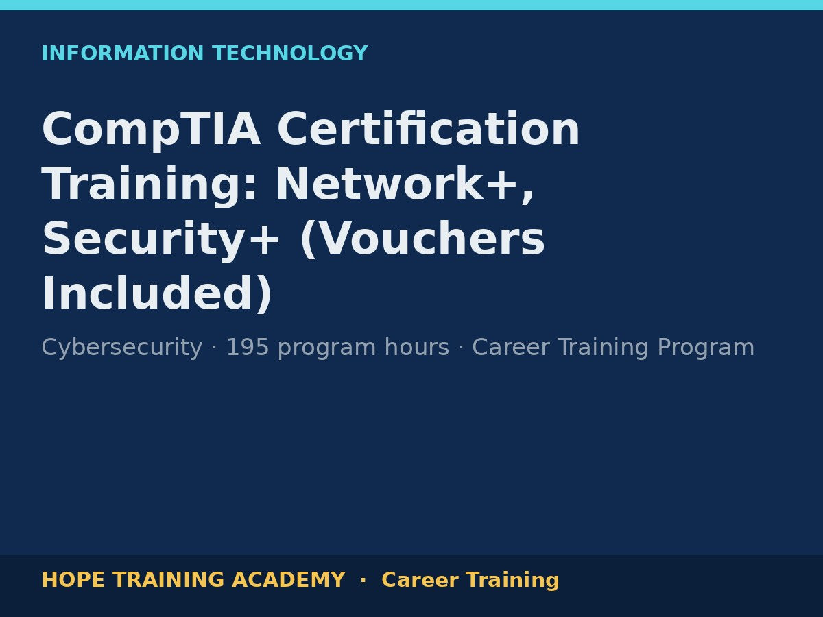 CompTIA Certification Training: Network+, Security+ (Vouchers Included)