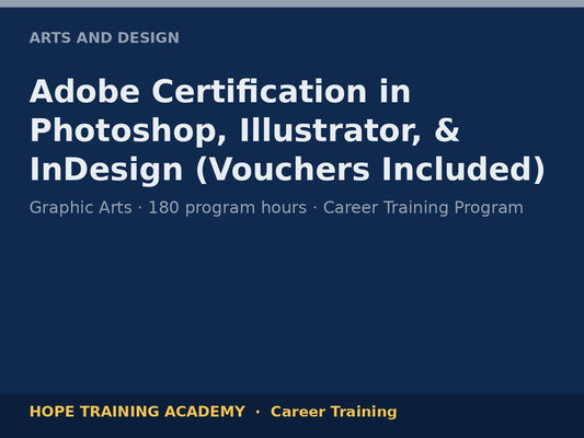 Adobe Certification in Photoshop, Illustrator, & InDesign (Vouchers Included)