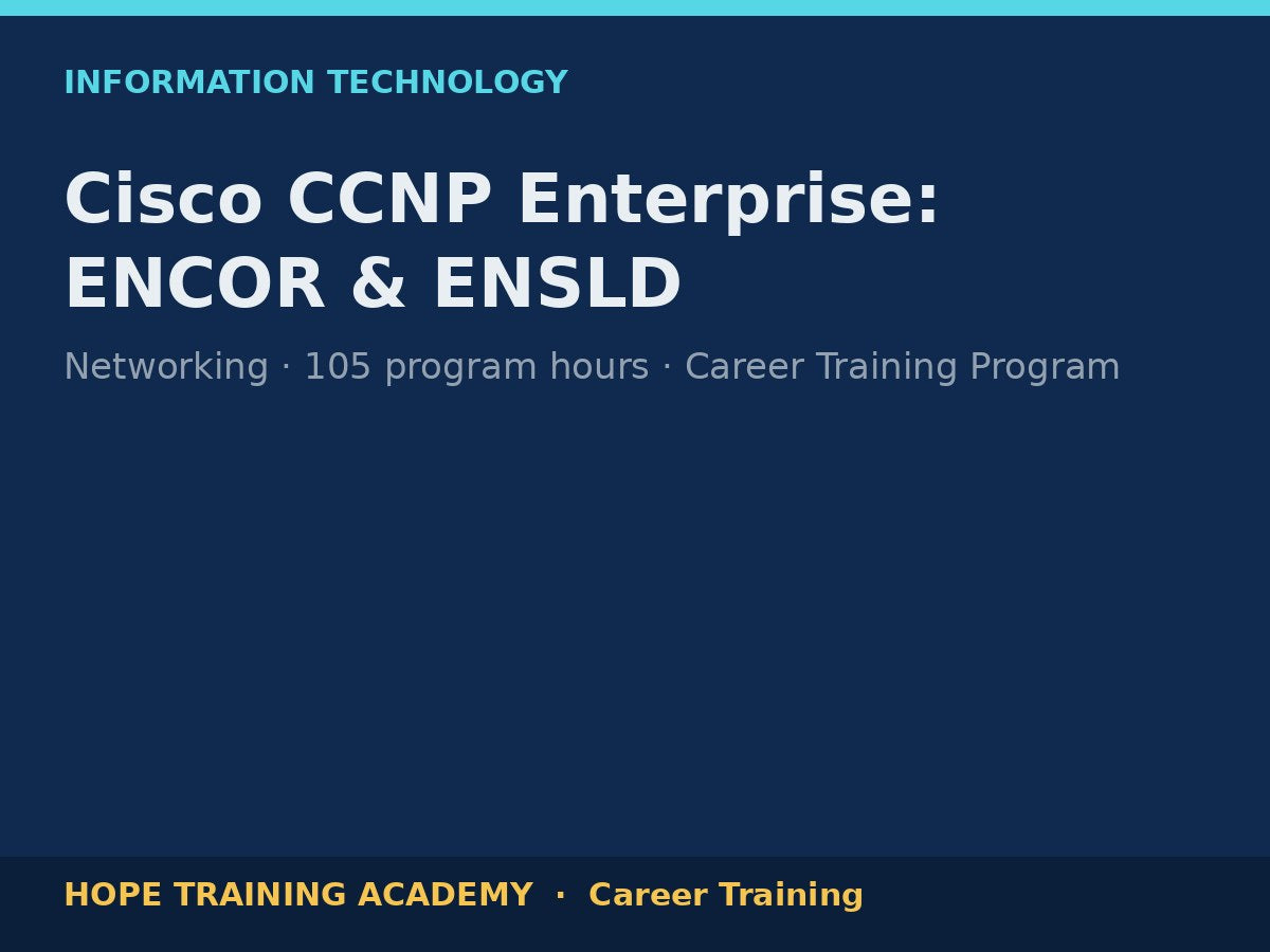 Cisco CCNP Enterprise: ENCOR & ENSLD