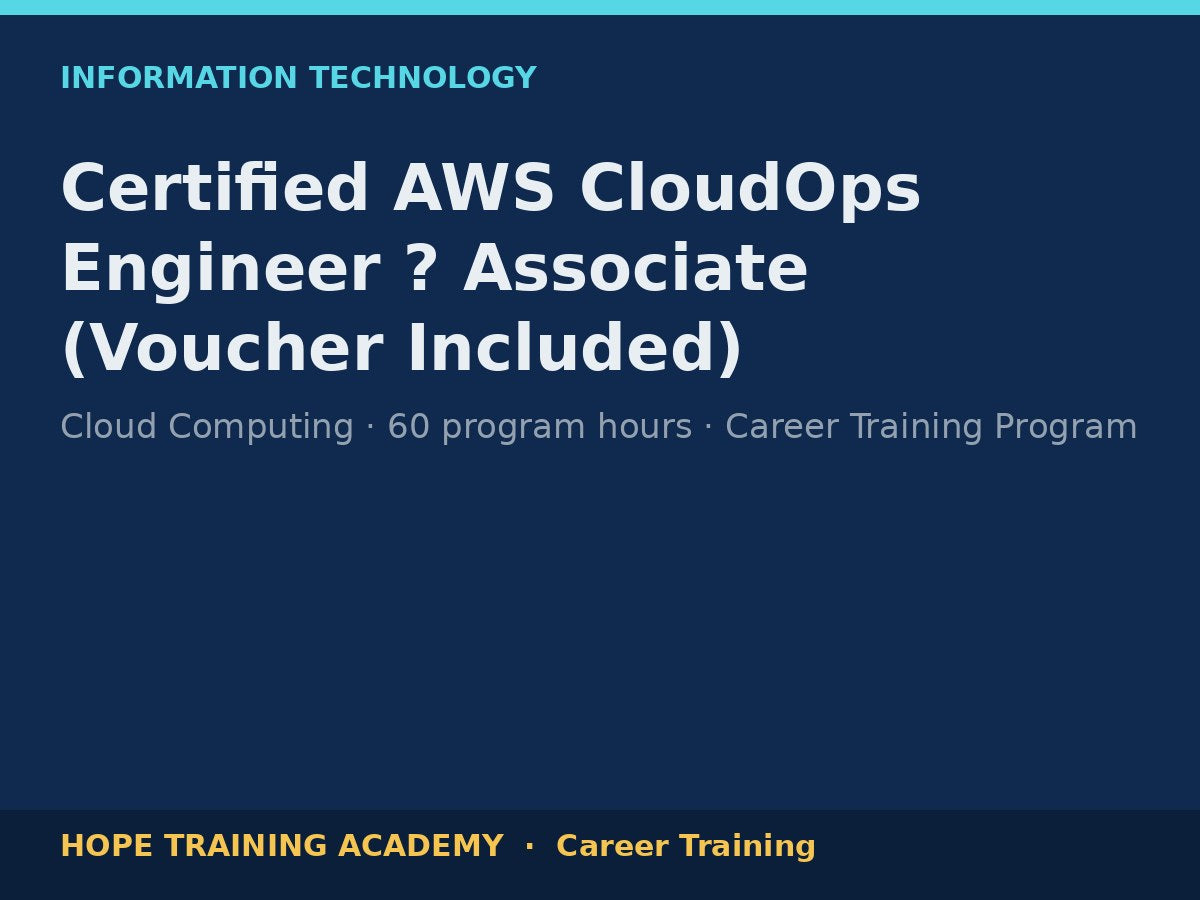 Certified AWS CloudOps Engineer ? Associate (Voucher Included)