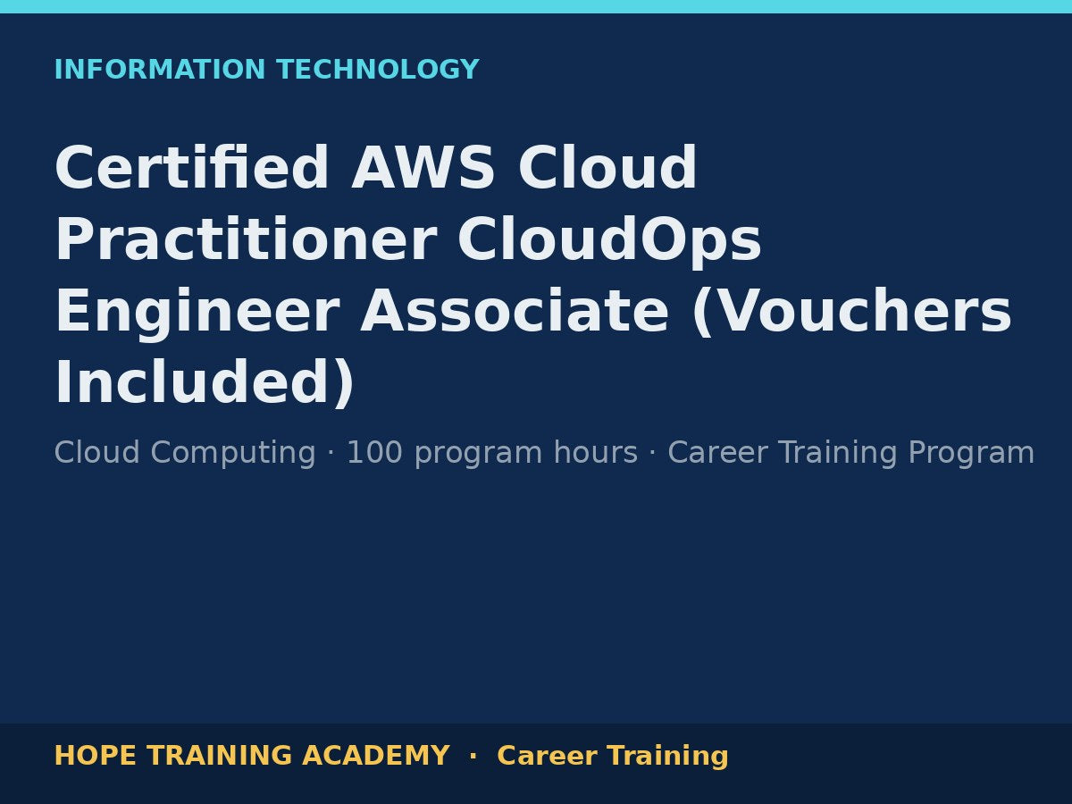 Certified AWS Cloud Practitioner CloudOps Engineer Associate (Vouchers Included)