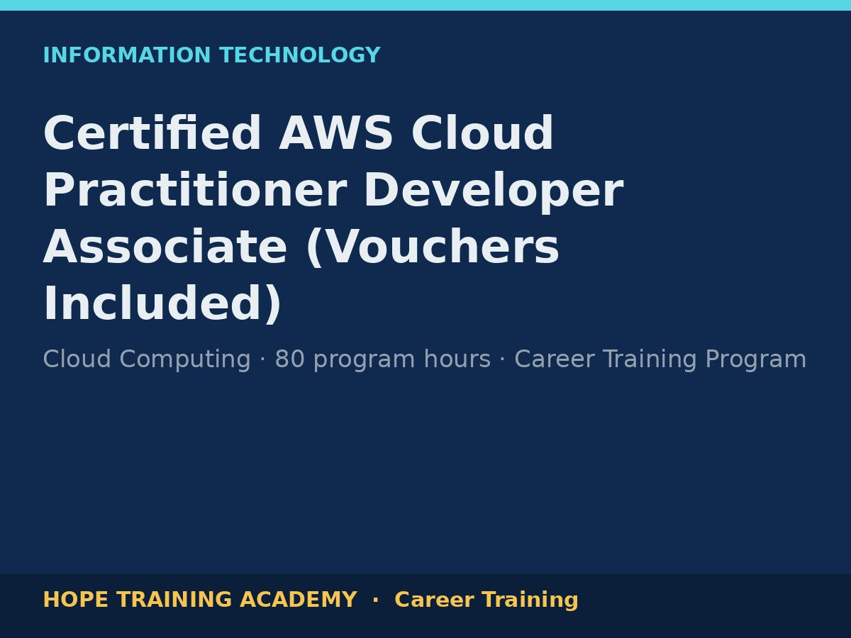Certified AWS Cloud Practitioner Developer Associate (Vouchers Included)