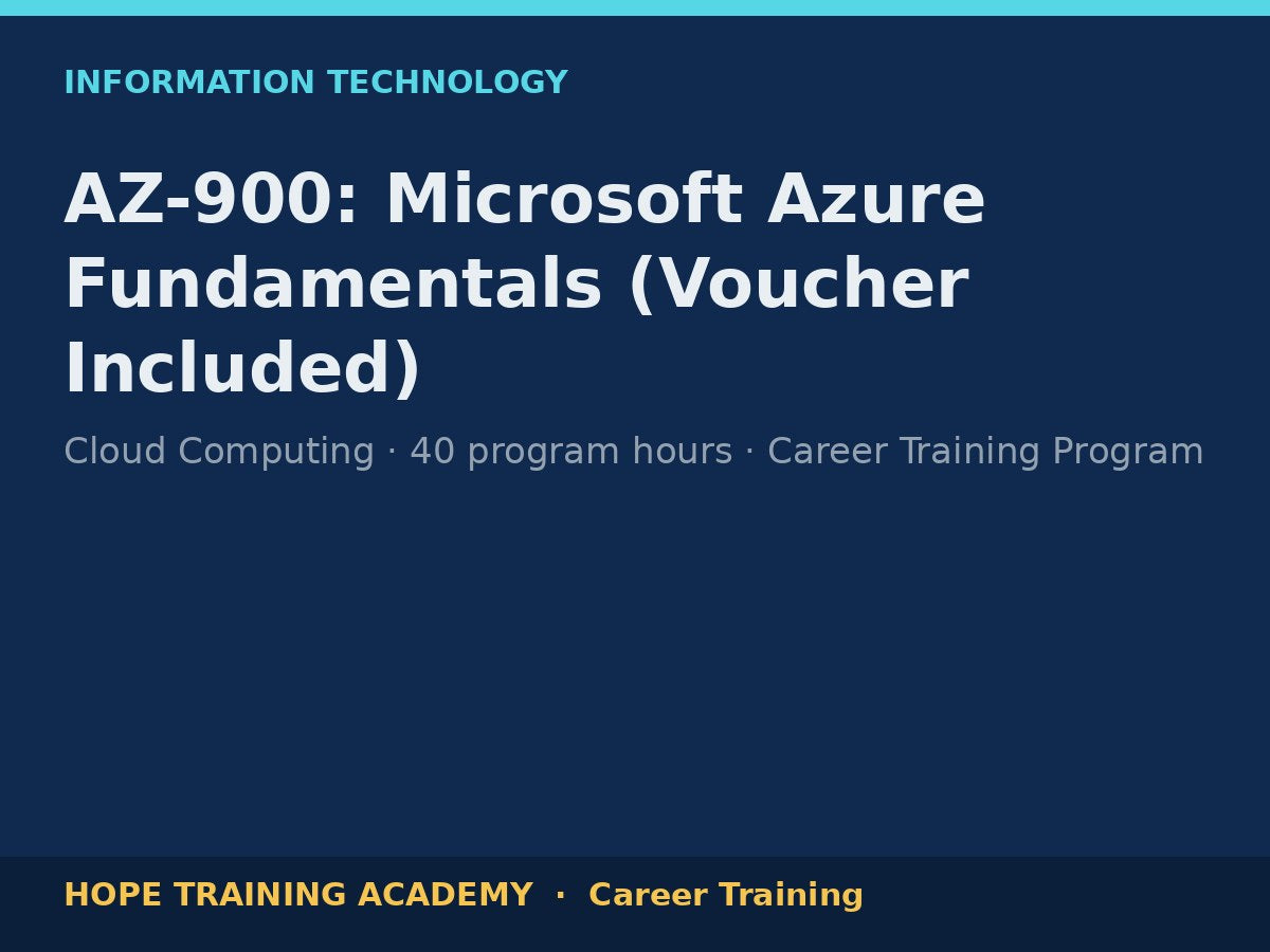 AZ-900: Microsoft Azure Fundamentals (Voucher Included)