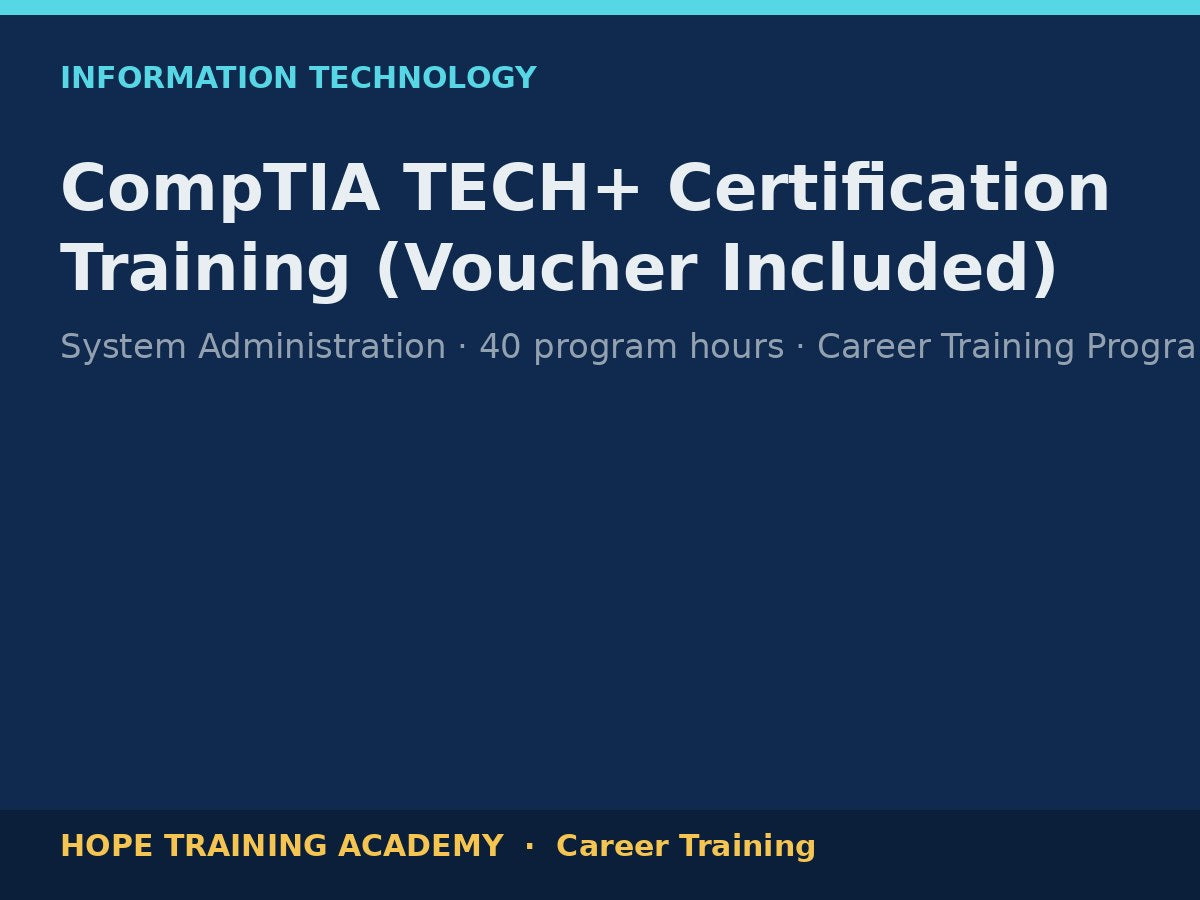 CompTIA TECH+ Certification Training (Voucher Included)