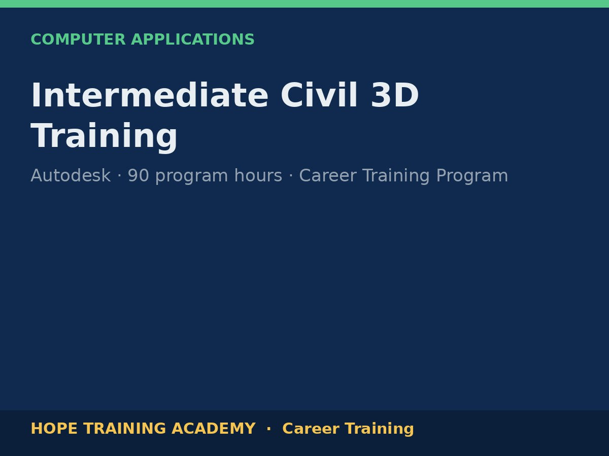 Intermediate Civil 3D Training