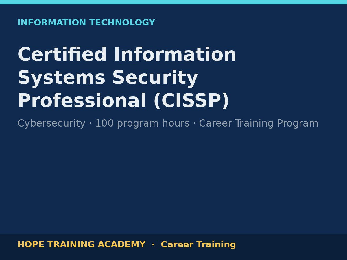 Certified Information Systems Security Professional (CISSP)