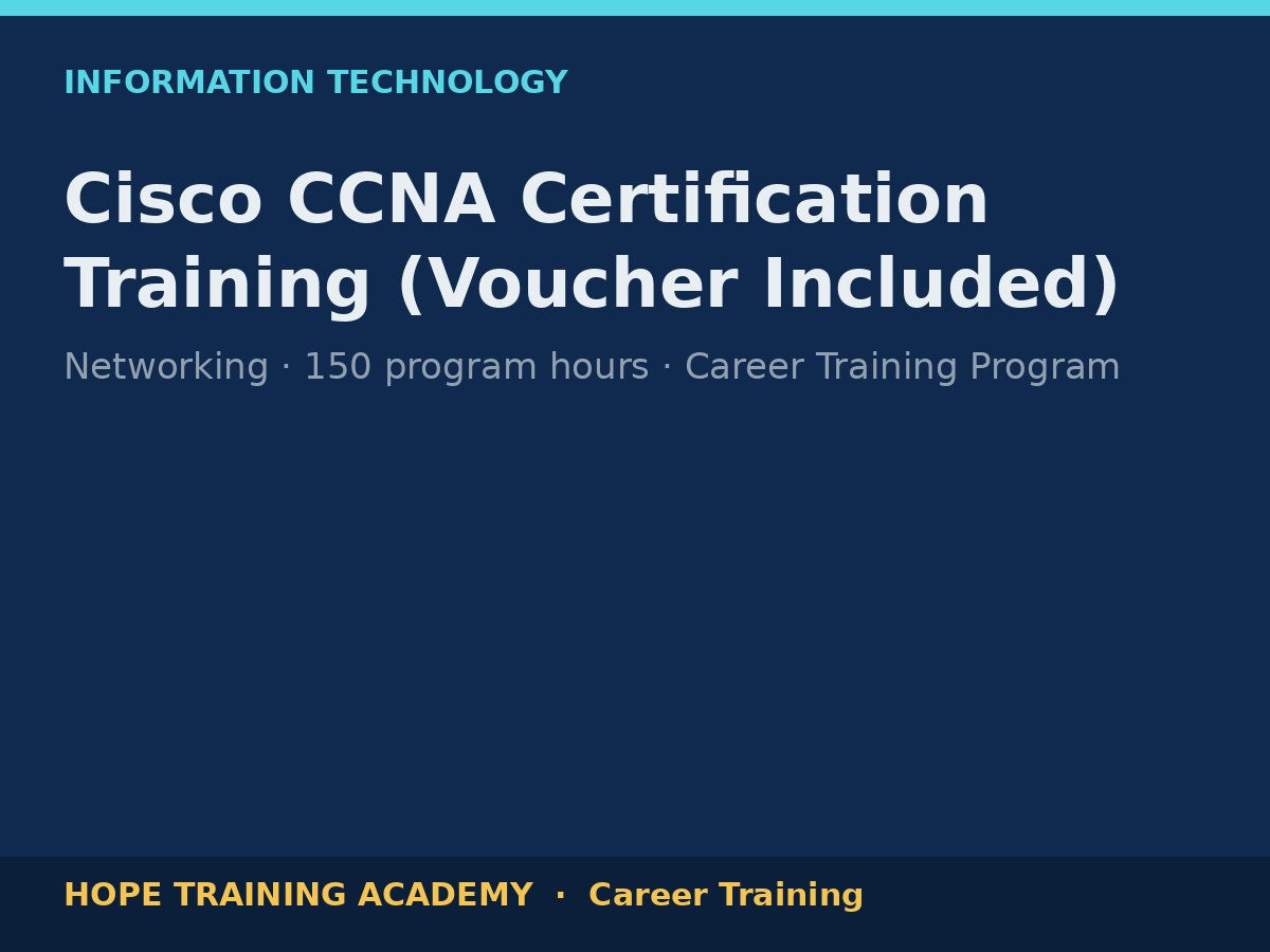 Cisco CCNA Certification Training (Voucher Included)