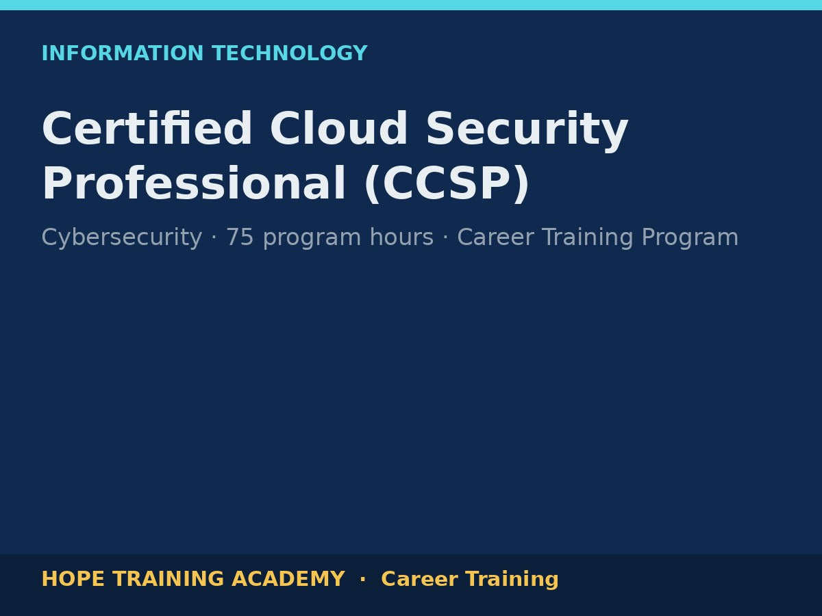 Certified Cloud Security Professional (CCSP)