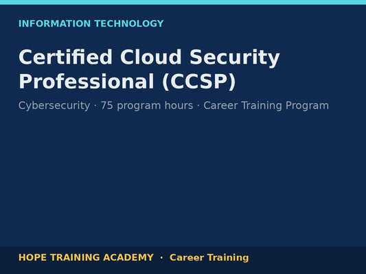 Certified Cloud Security Professional (CCSP)
