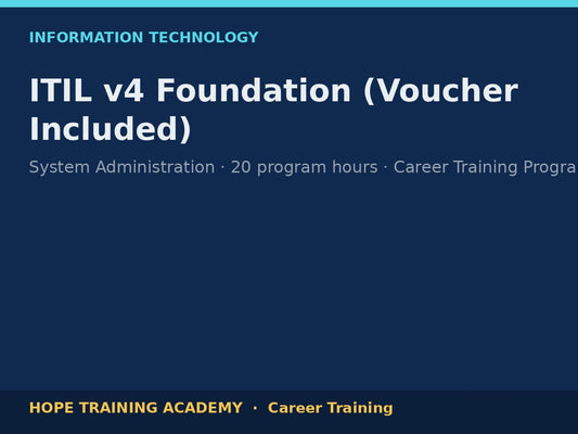 ITIL v4 Foundation (Voucher Included)