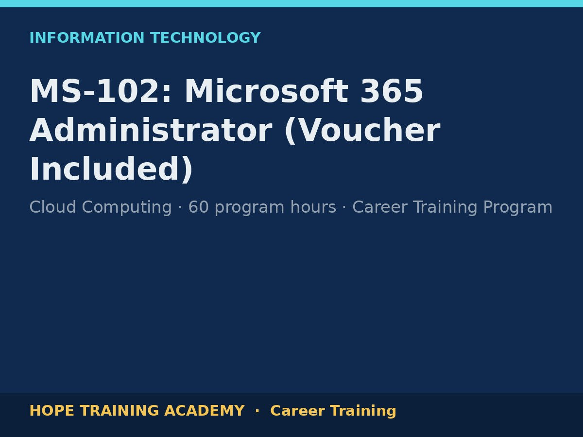 MS-102: Microsoft 365 Administrator (Voucher Included)