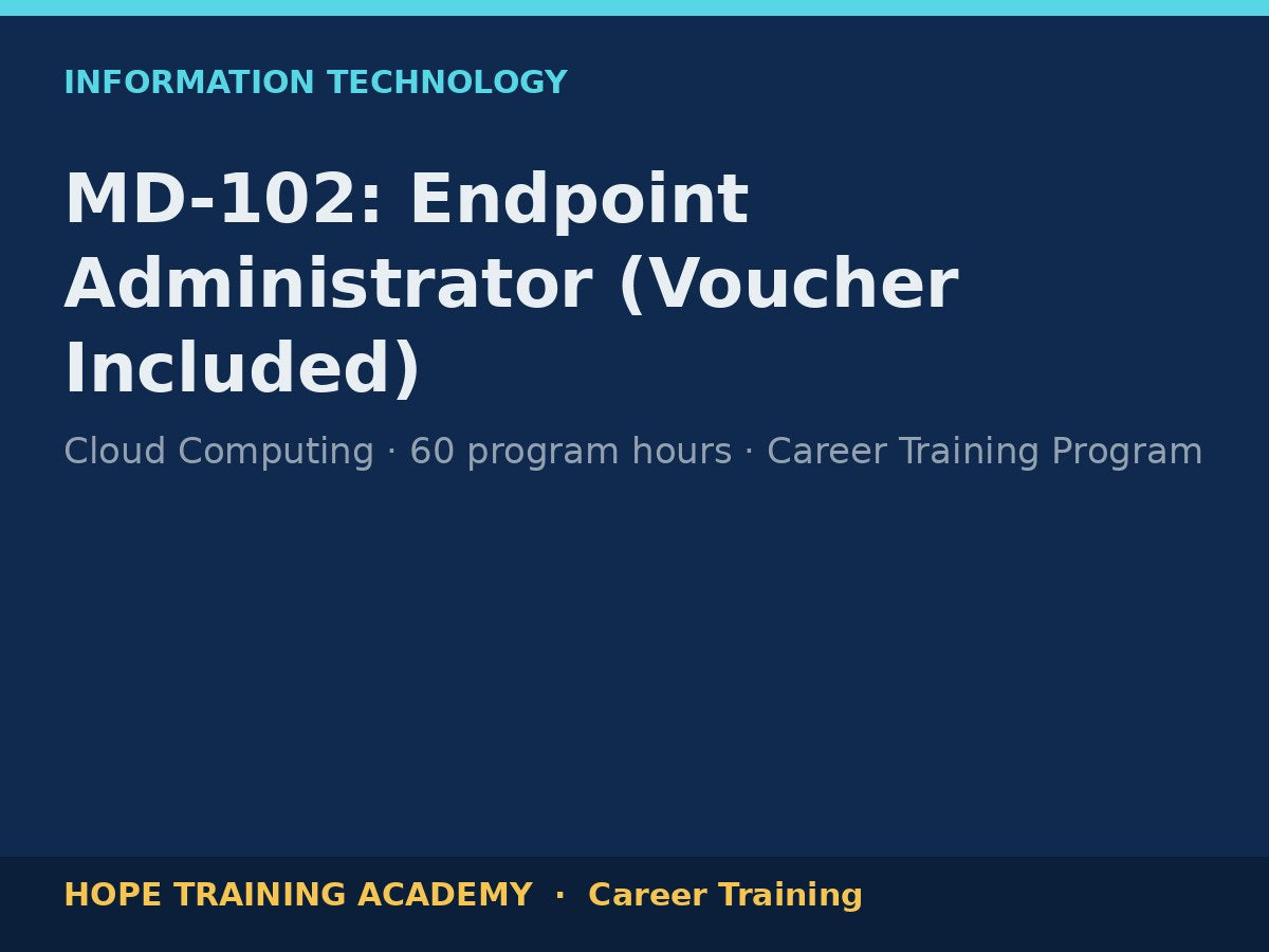 MD-102: Endpoint Administrator (Voucher Included)